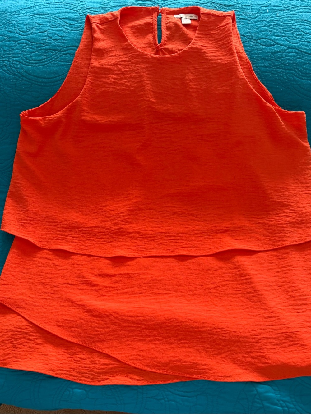 Cato Bright orange Sleeveless Layered Tank Top